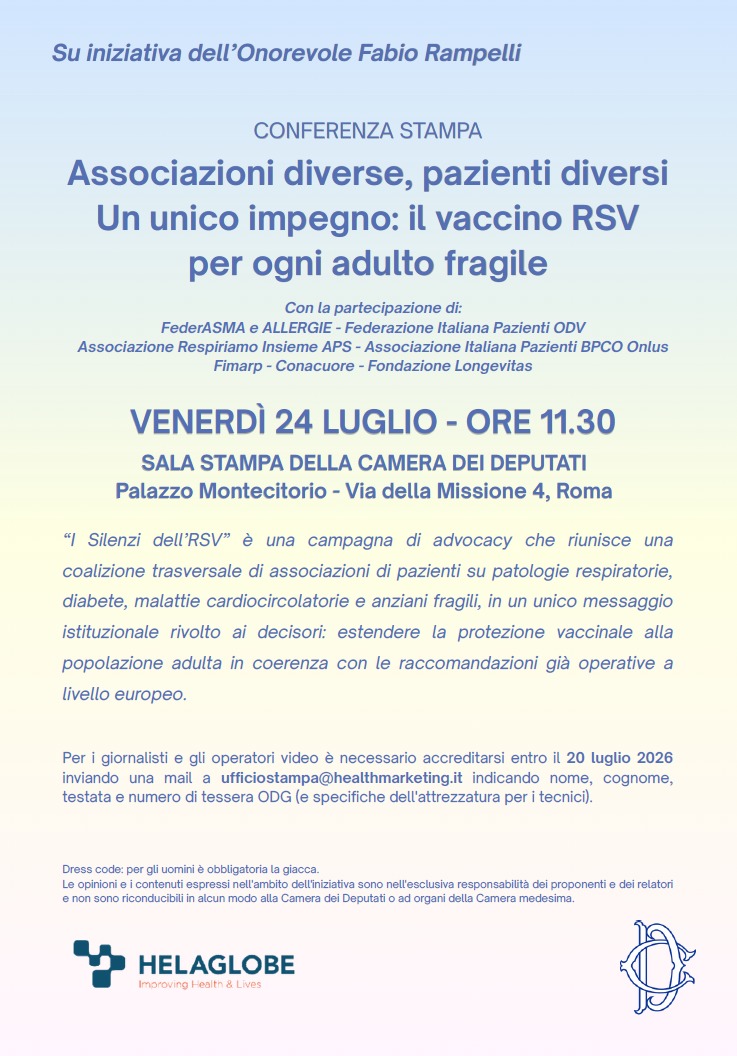 Associazioni diverse, pazienti diversi. Un unico impegno: il vaccino RSV per ogni adulto fragile